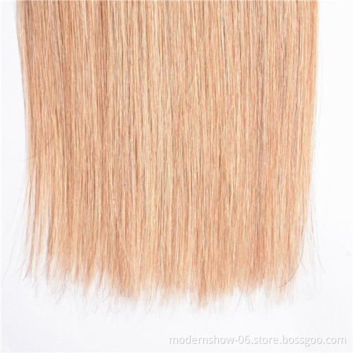 Factory Price Piano Color Cheap Hair Bundles Raw virgin Cuticles Aligned Human hair Straight Weave Natural